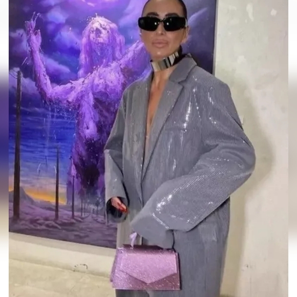 ❌️SOLD❌️SPARKLY MINI CITY BAG PURPLE - Picture 9 of 9